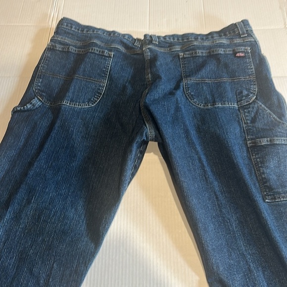 Dickies genuine Men's Blue denim Jeans zipper &  multiple pockets side tab 44x32 - Picture 7 of 12